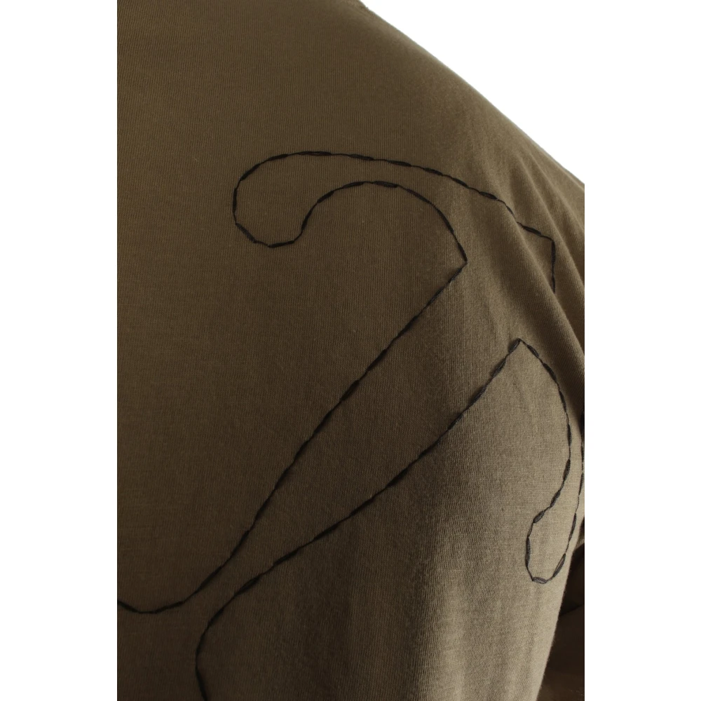 Off White Bruine T-shirt voor heren Brown Heren