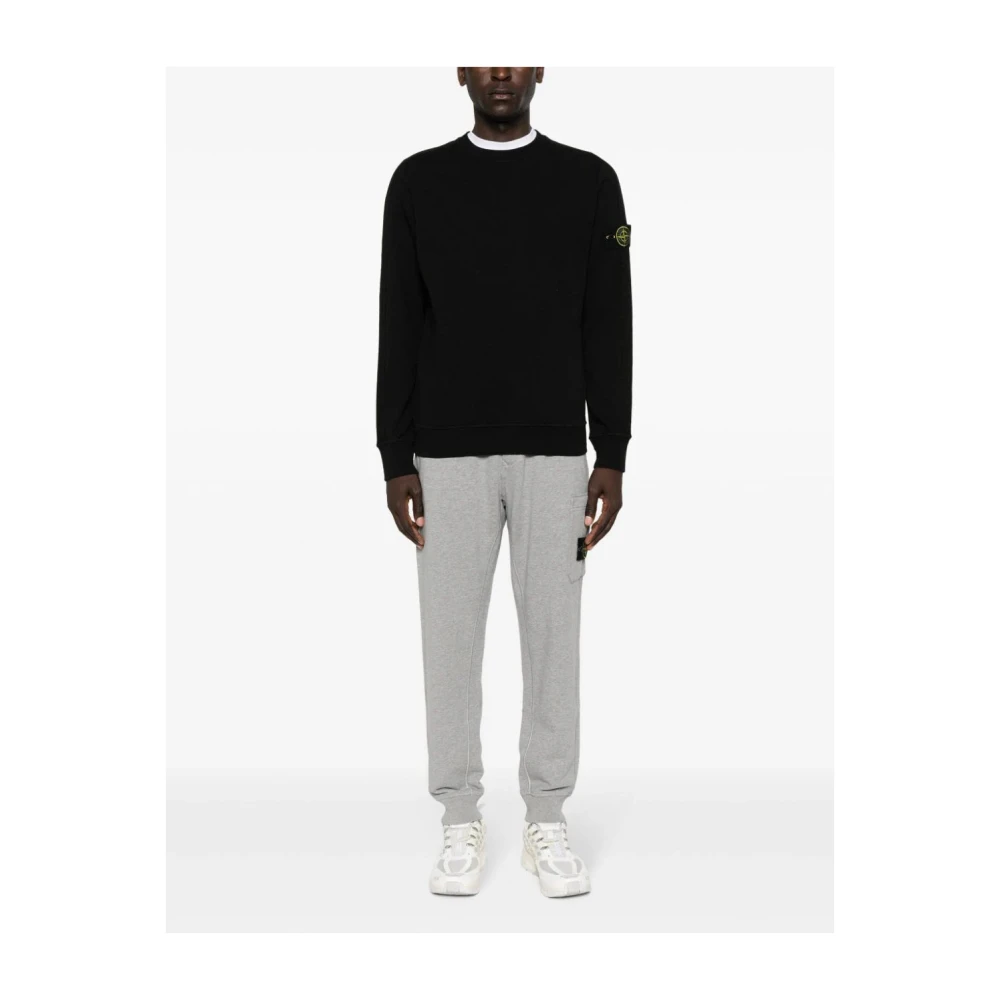 Stone Island Heather Grey Katoenen Cargo Track Broek Gray Heren