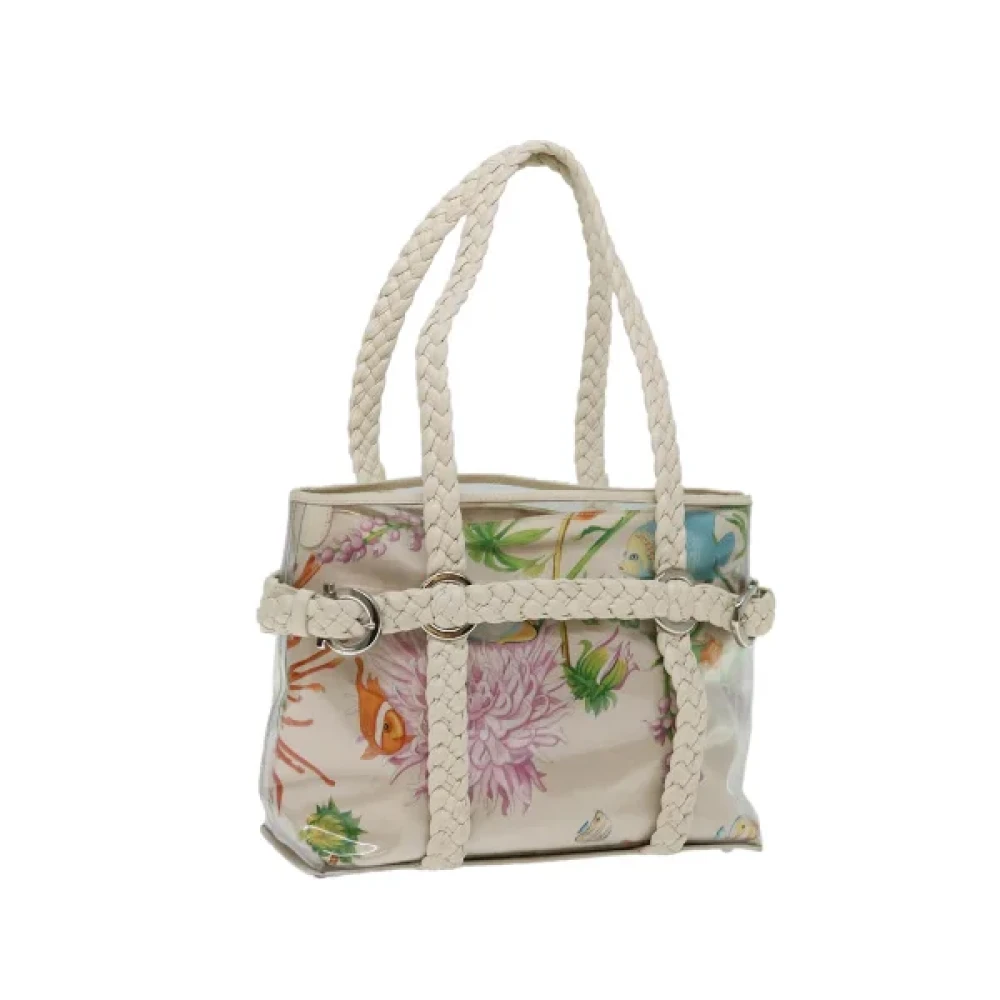 Salvatore Ferragamo Pre-owned Fabric shoulder-bags Beige Dames