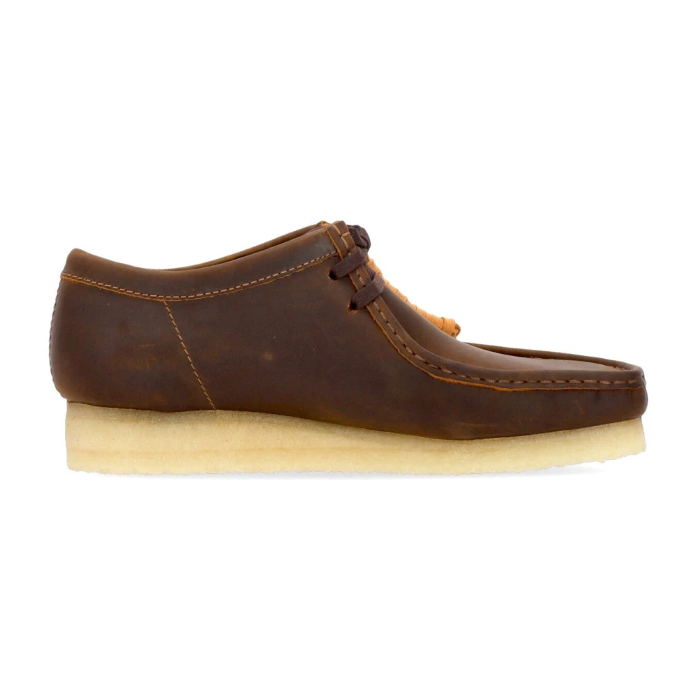 Clarks Men's Brown Beeswax Wallabee Lifestyle Shoe - Laced Shoes - 6 Uk - Shoes