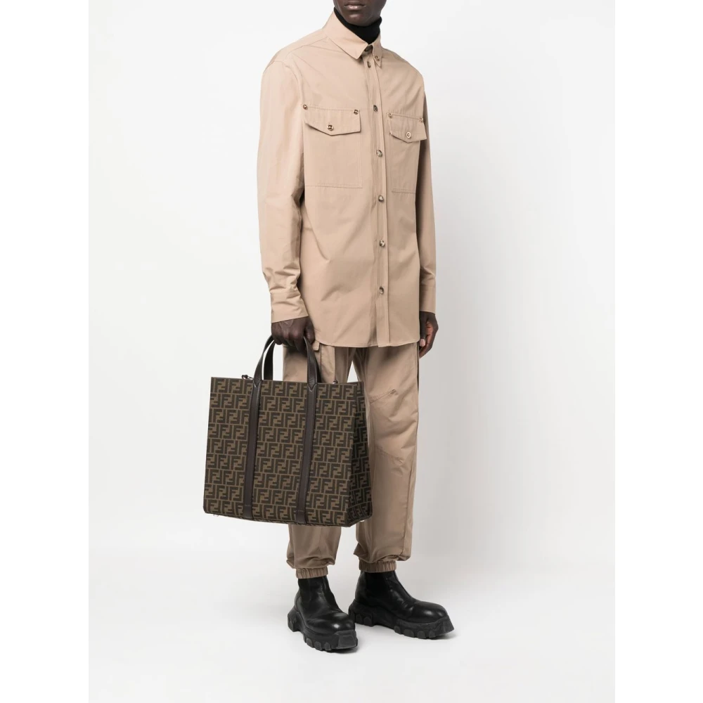 Fendi Bruine Handtas voor Mannen Brown Heren