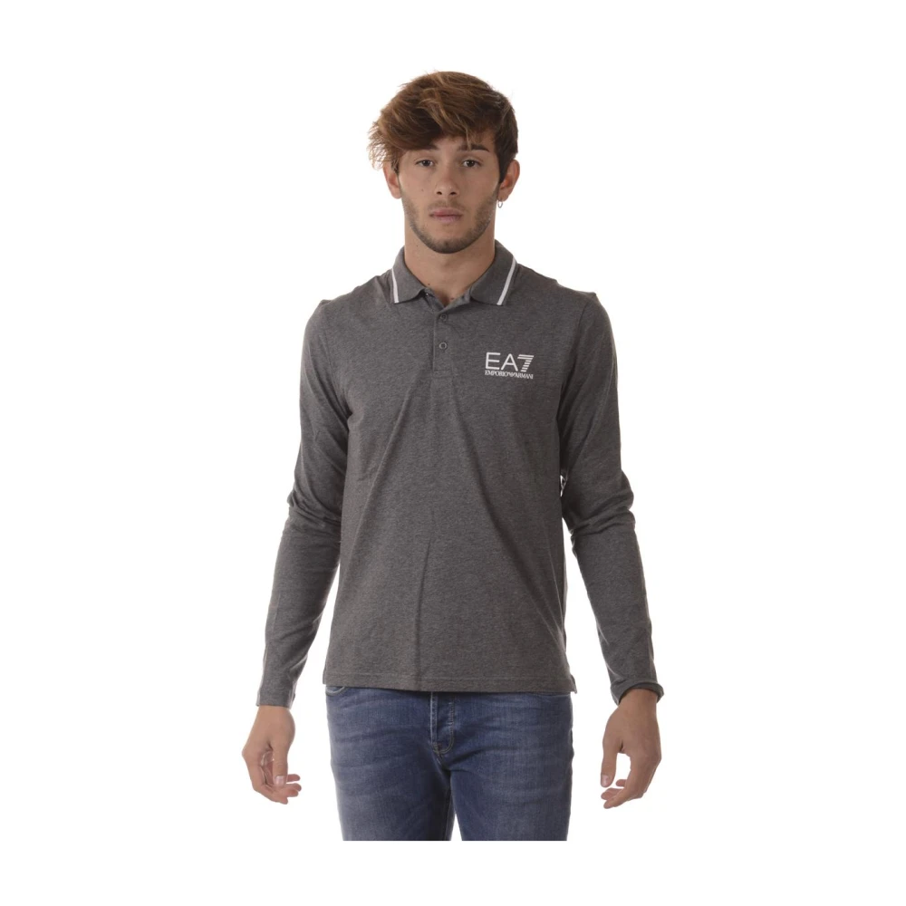 Emporio Armani EA7 Polo Shirts Gray, Herr