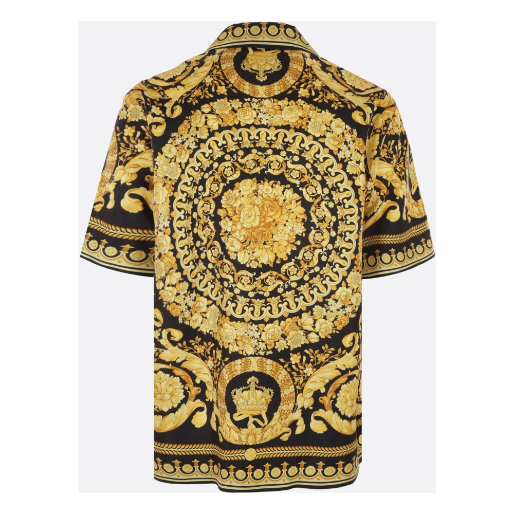 Versace Barok Print Bowling Shirt Multicolor Heren