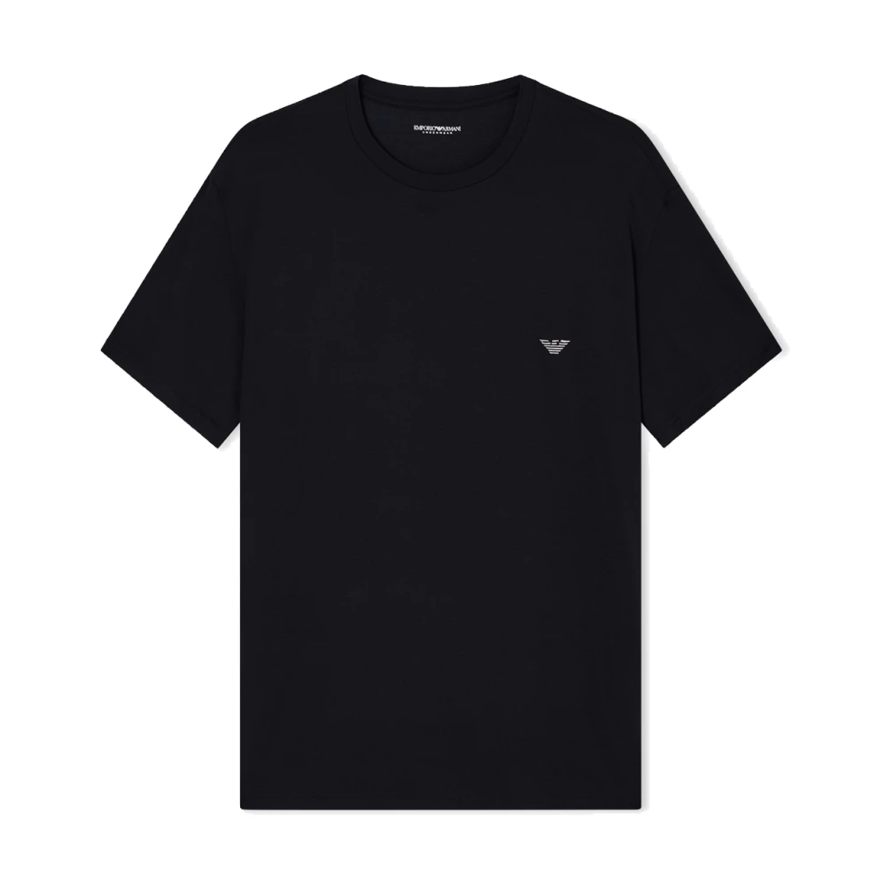 Emporio Armani Black Crew Neck Fitted T-Shirt - Male - T-Shirts - M - Tops