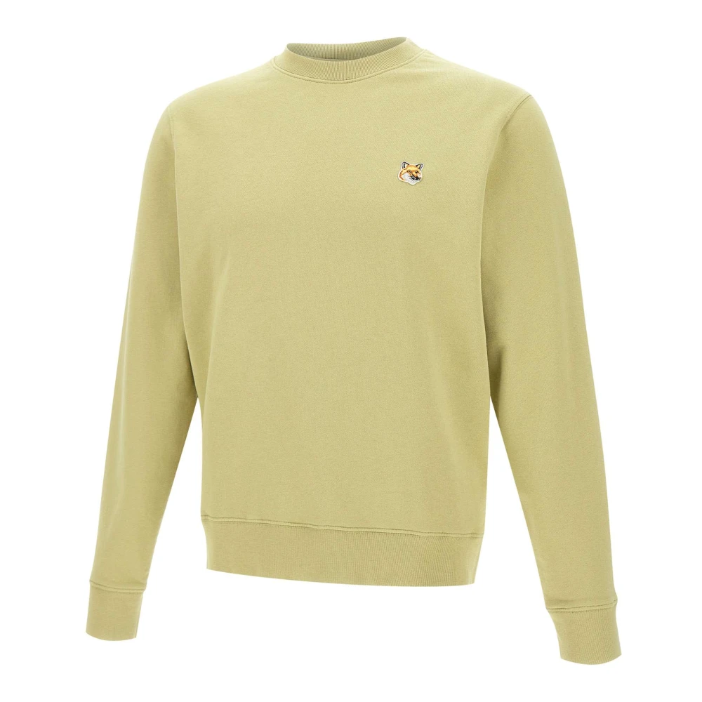 Maison Kitsuné Groene Katoenen Sweatshirt met Fox Logo Green Heren