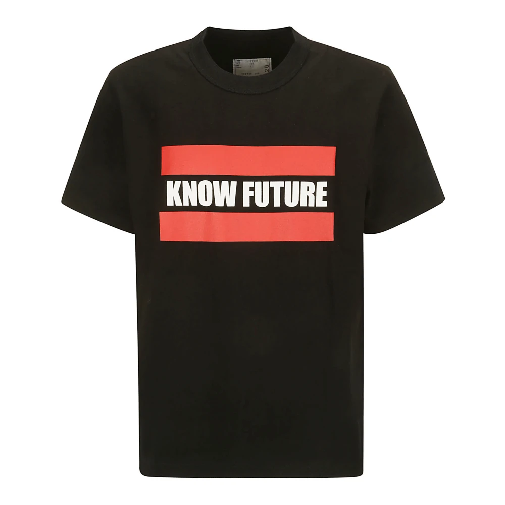 Sacai Know Future T-shirt Black Heren