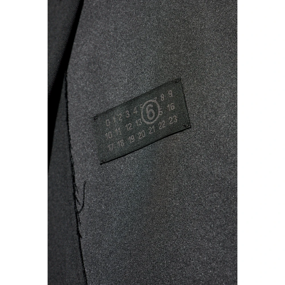MM6 Maison Margiela Blazer met logo Black Heren