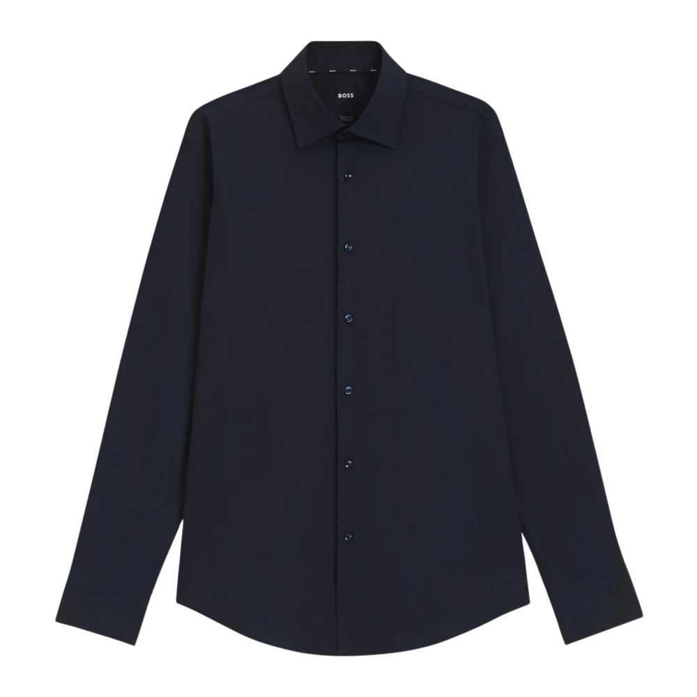 Boss Uomo Blu - Camicia In Cotone A Maniche Lunghe - Shirts - 2XL