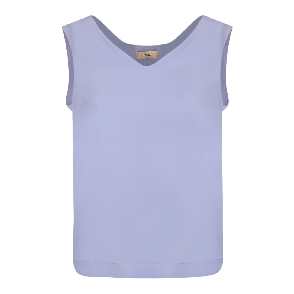 Herno Women's Purple Button-Detail Blouse