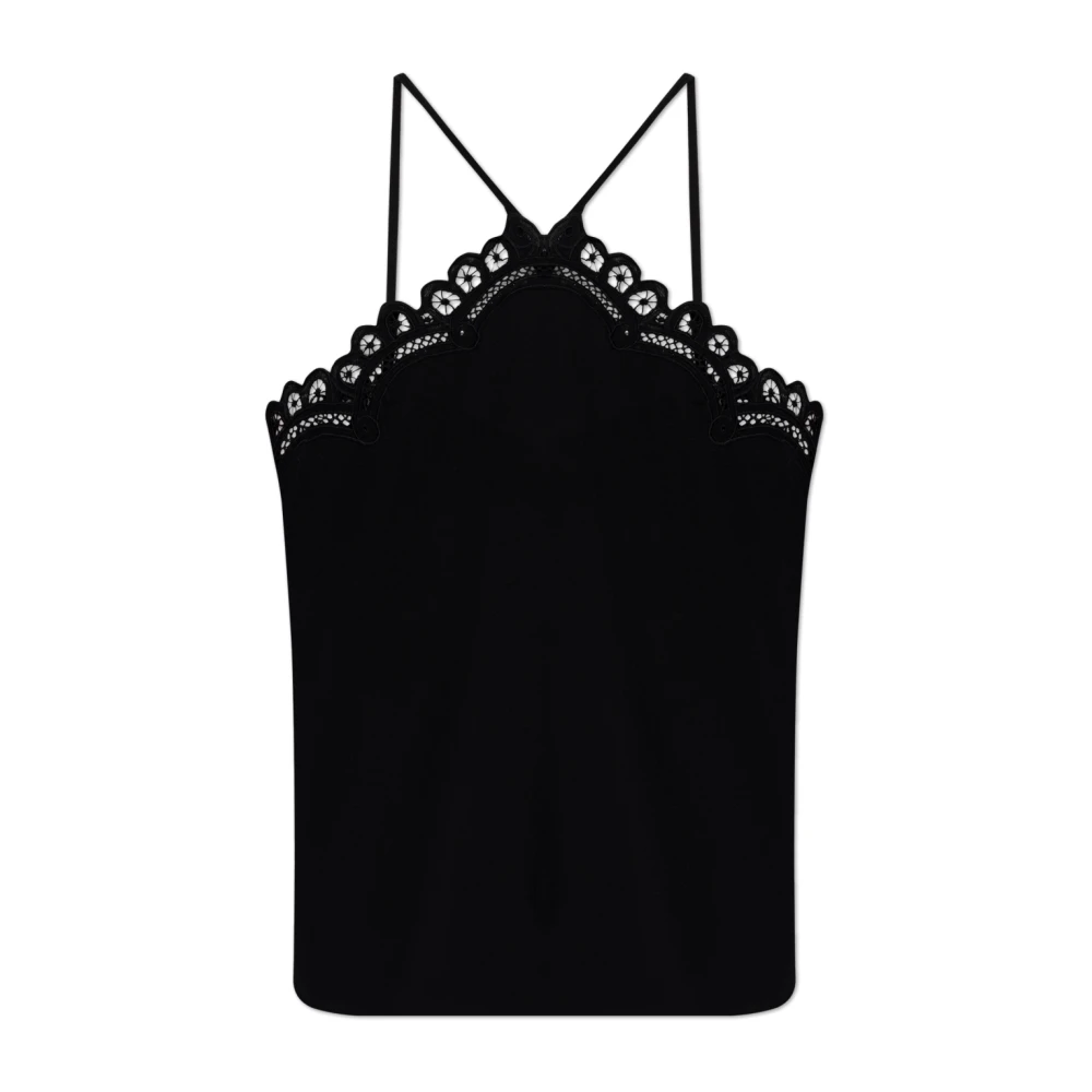 Isabel Marant Étoile Mouwloze Top in Klassiek Zwart Viscose Black Dames