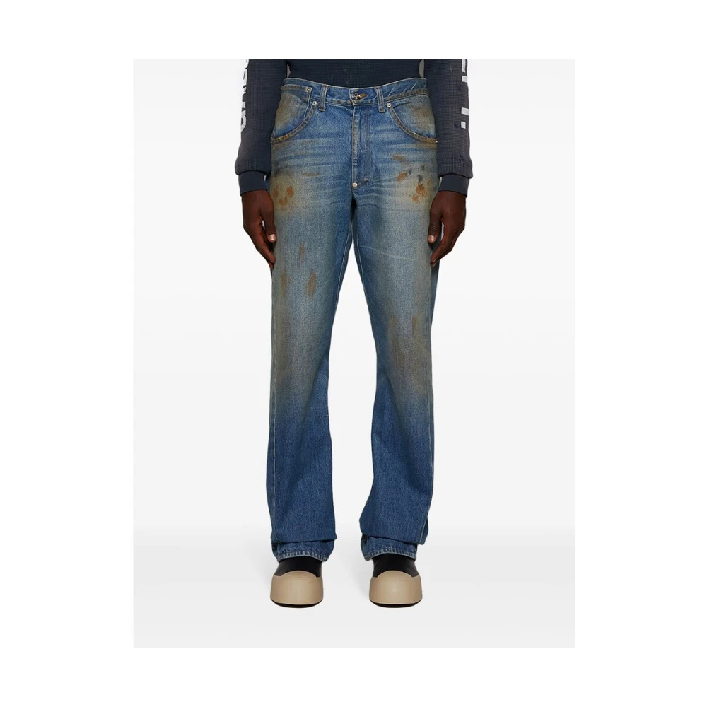 Gallery Dept. Blauwe Denim Jeans met Distressed Finish Blue Heren