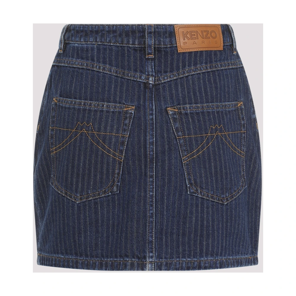 Kenzo Blauwe Katoenen Rok Aw24 Blue Dames