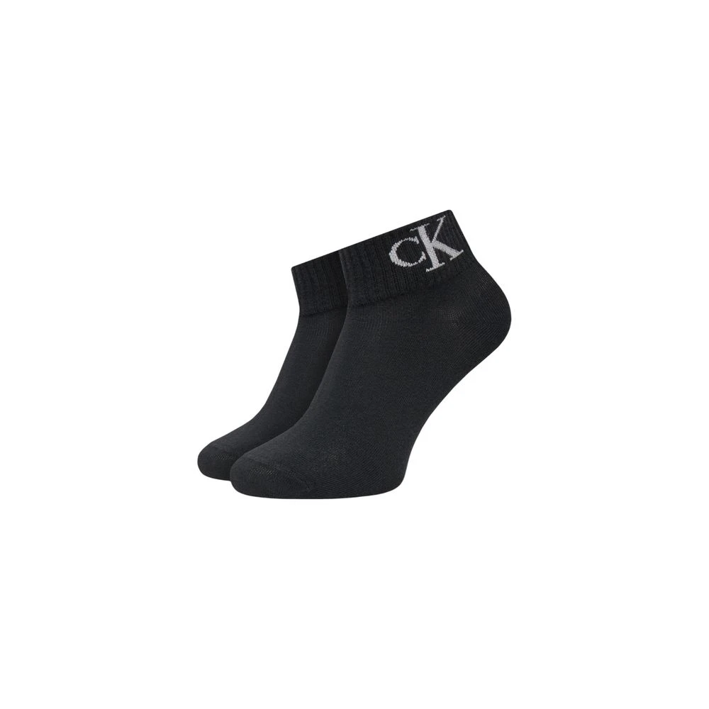 Calvin Klein Jeans Zwarte Katoenen Damessokken Herfst Winter Black Dames