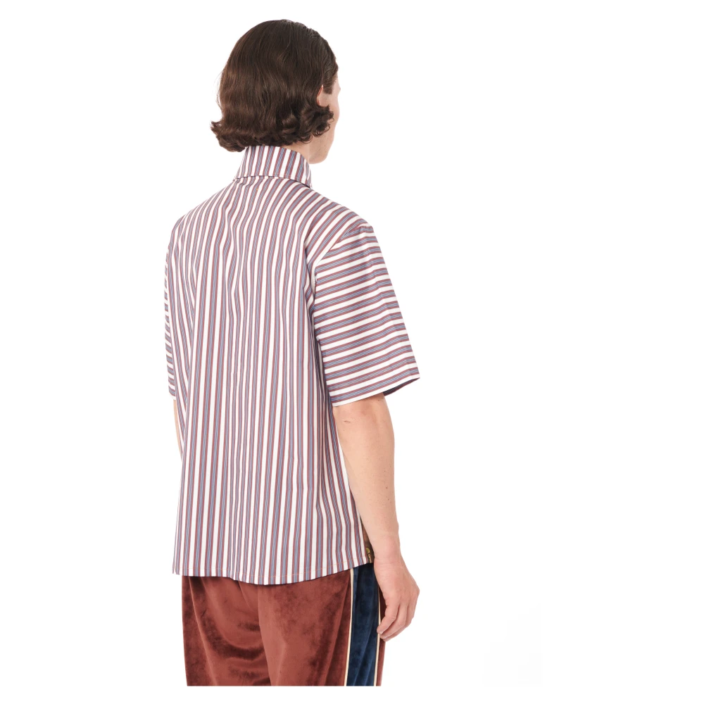 Rassvet Gestreept korte mouwen geweven overhemd Multicolor Heren