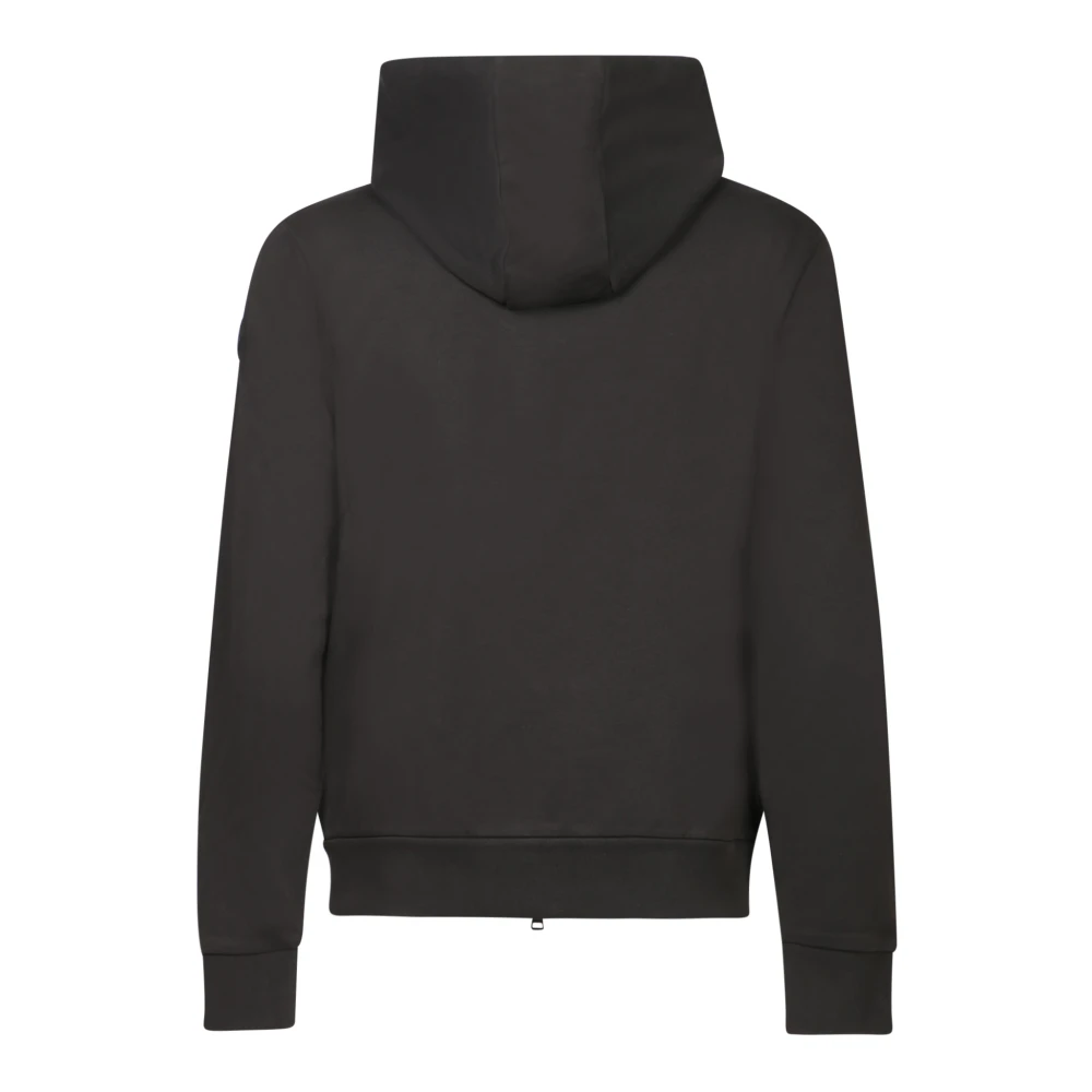 Moncler Zwarte Hoodie met Ritszakken Black Heren
