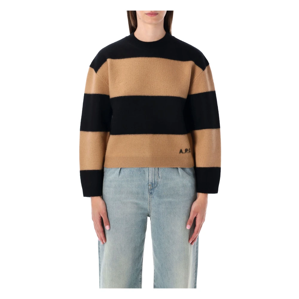 Jersey a Rayas Prendas de Punto Camel Negro - A.p.c. - Modalova