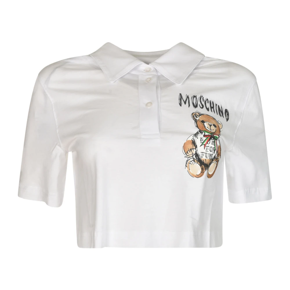 Moschino Stijlvolle T-shirts en Polos White Dames