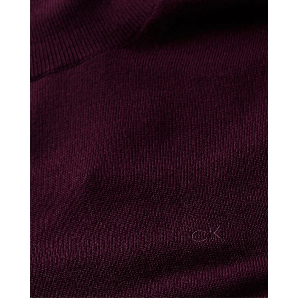 Calvin Klein Superieure Wollen Coltrui Purple Heren