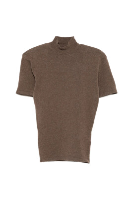 pull-marron-col-montant-manches-courtes