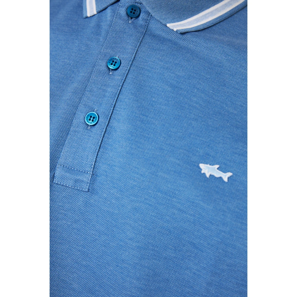 PAUL & SHARK Katoenen Piqué Polo Shirt Blue Heren