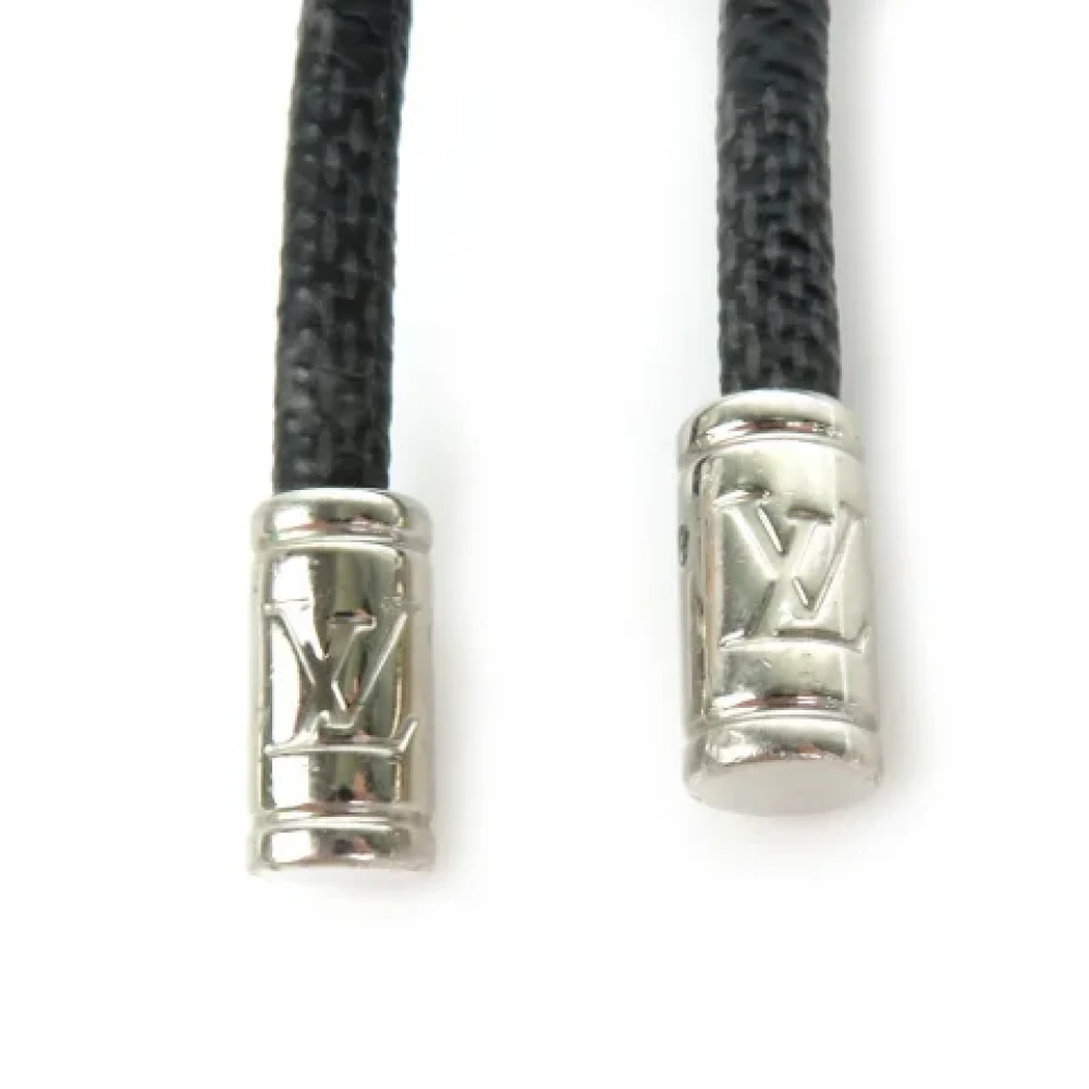 Louis Vuitton Vintage Pre-owned Fabric key-holders Black Dames