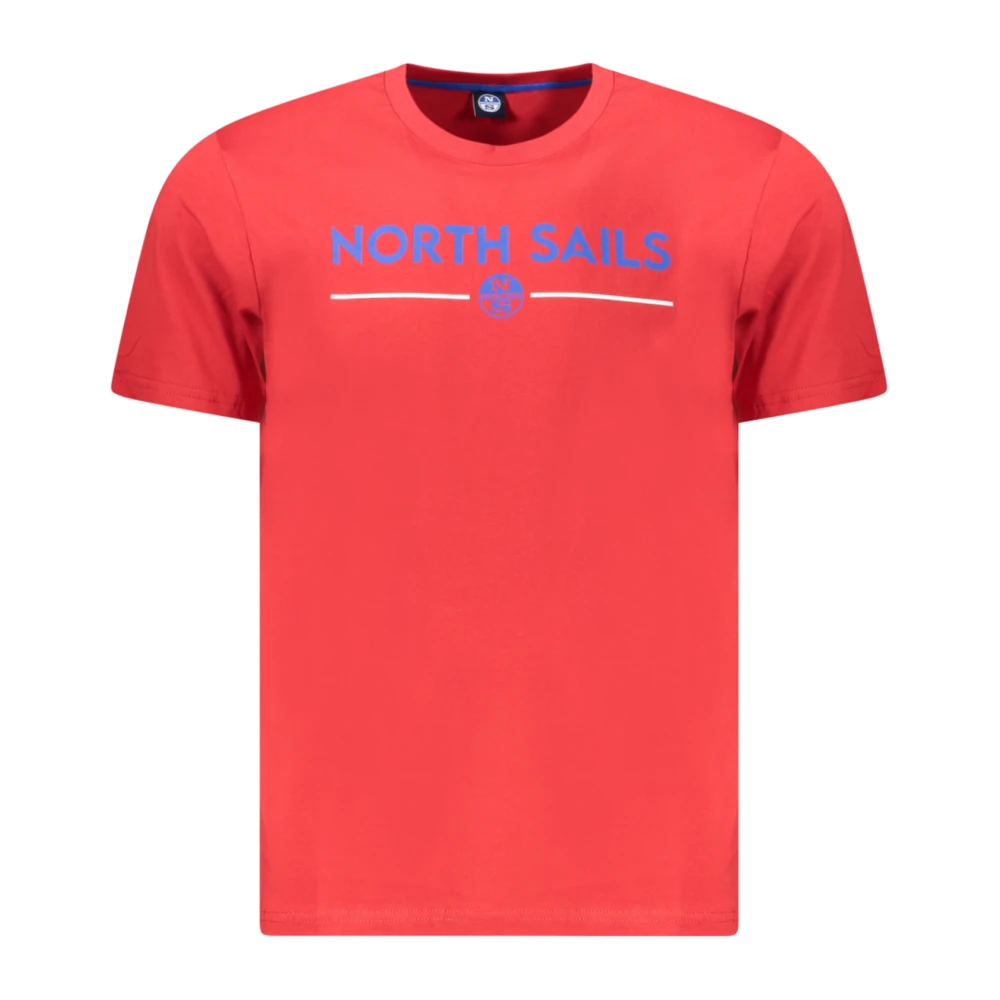 North Sails Mannelijk Rood Tops Heren, 2XL, T-Shirt Met Korte Mouwen