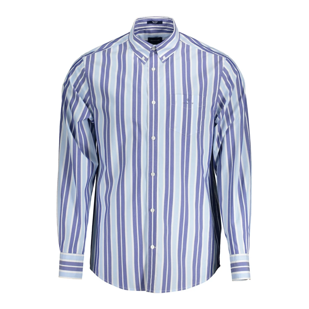 Gant Men's Blue Long Sleeve Button-Down Shirt