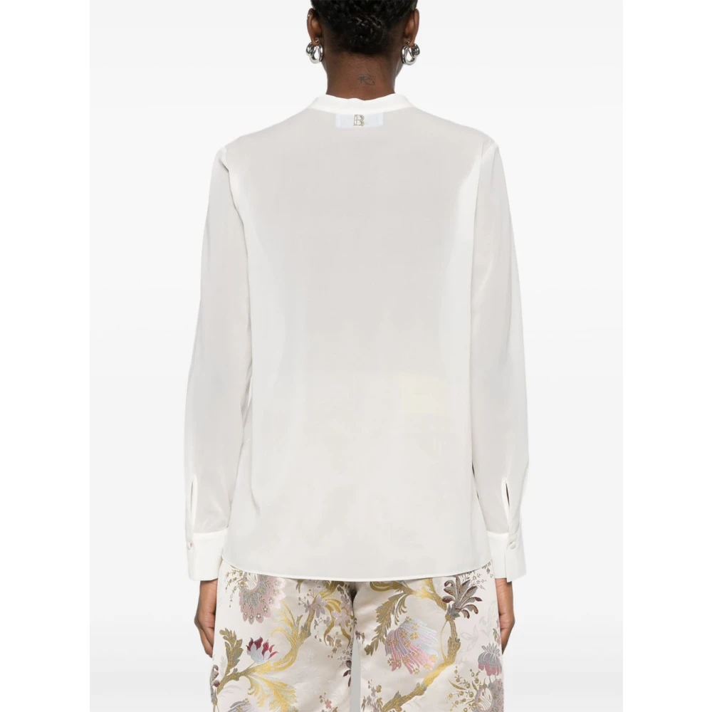Blugirl Witte Zijden Overhemd Elegante Stijl White Dames