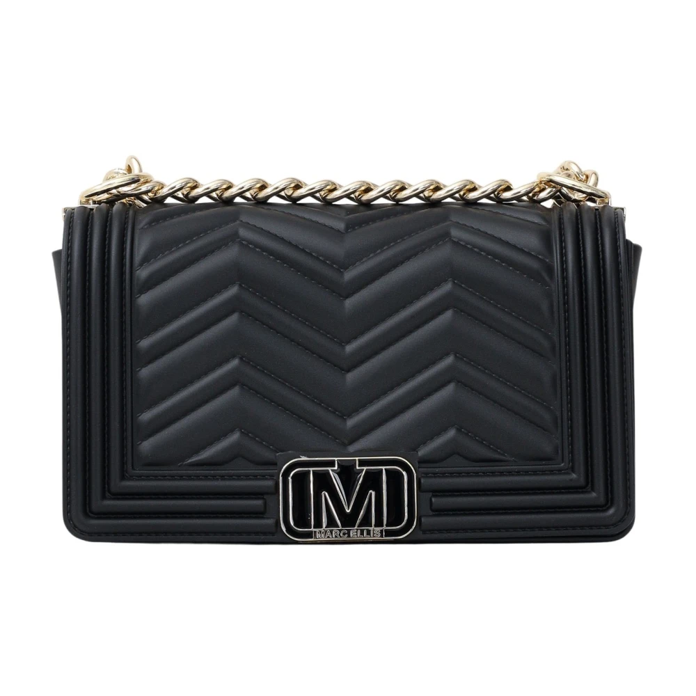Marc Ellis Gewatteerde Chevron Schoudertas Black Dames