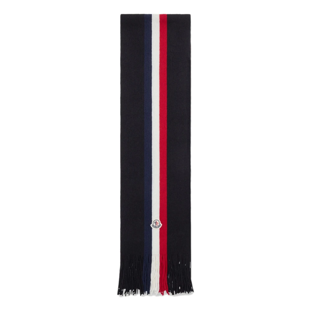 Moncler   Dreifarbiger Schal Aus Wolle für Herren in Schwarz - Image 2