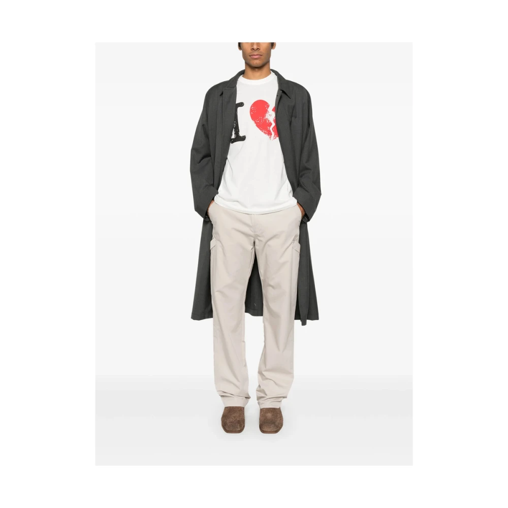 Magliano Wit Grafisch Print Crew Neck T-shirt White Heren