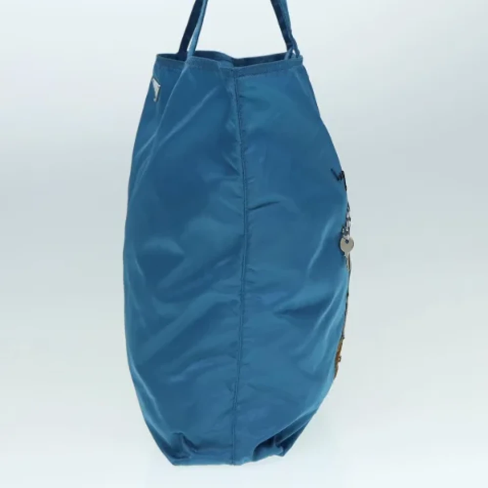 Prada Vintage Pre-owned Fabric totes Blue Dames