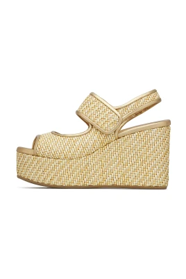 Raffia Wedge Sandal