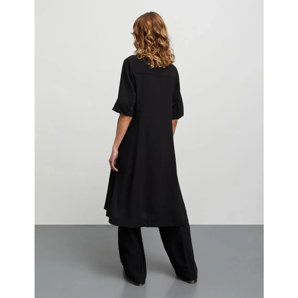 Mads Nørgaard Zwarte Crepe Margot Jurk Black Dames