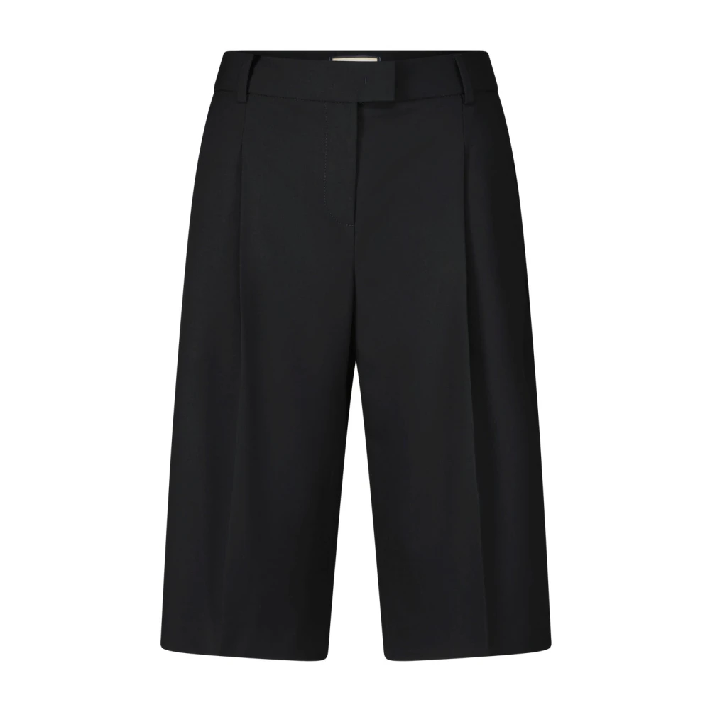Seductive Elegante Korte Stoffen Broek Black Dames