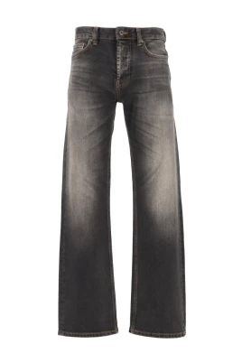 Raka jeans med fem fickor i denim