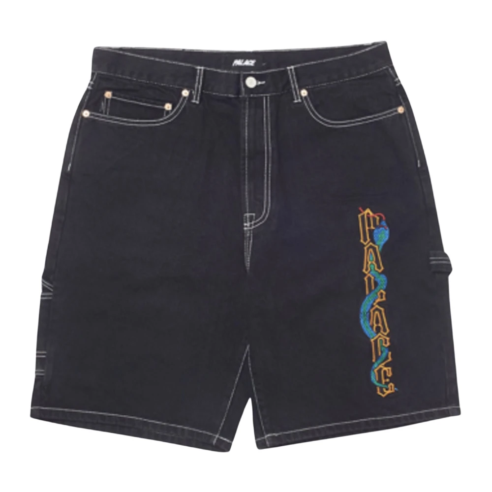 Palace Zwarte Stone Wash Shorts Limited Edition Blue Heren