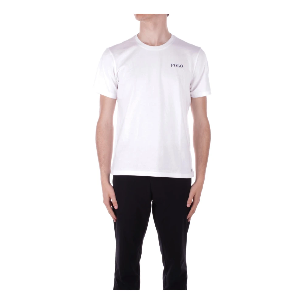 Ralph Lauren Wit Logo Front T-shirt White Heren