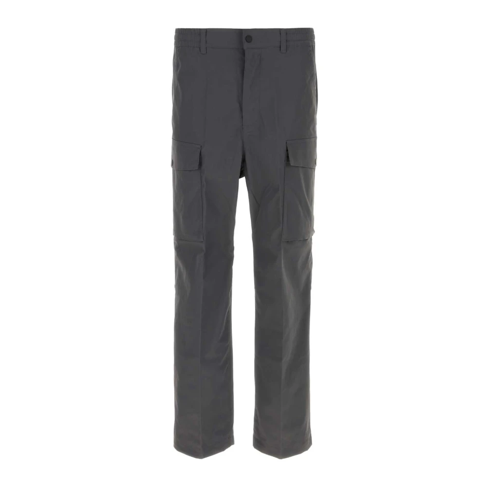 Carhartt WIP Logo Achter Broek Knoop Rits Zakken Gray Heren