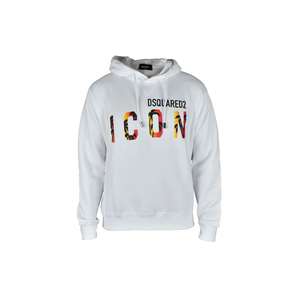 Dsquared2 Uomo Bianco - Felpa Con Cappuccio - Sweatshirts & Hoodies - 2XL