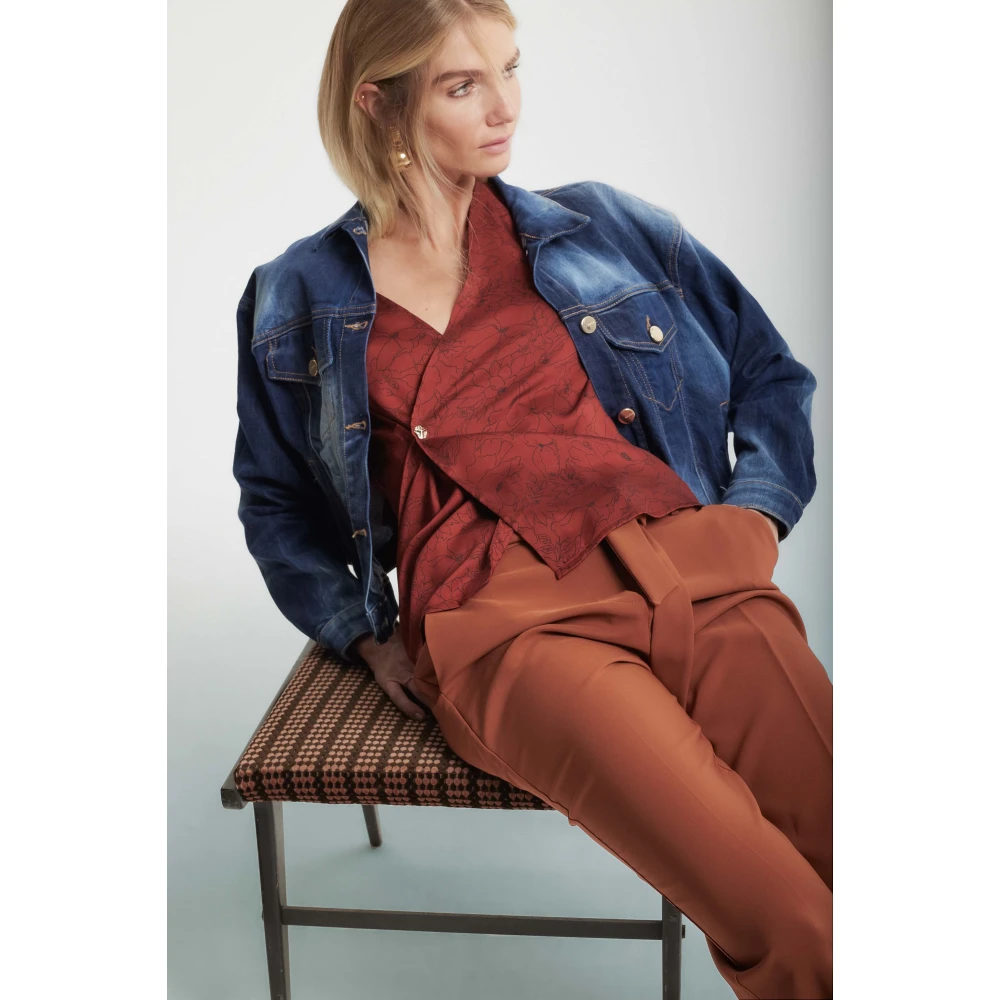 Kocca Gordel Relaxte Fit Broek Brown Dames