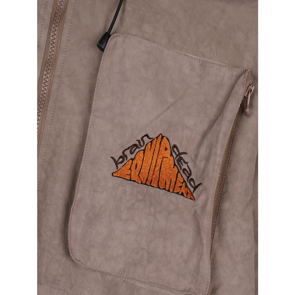 Brain Dead Bruine Logo Jas Brown Heren