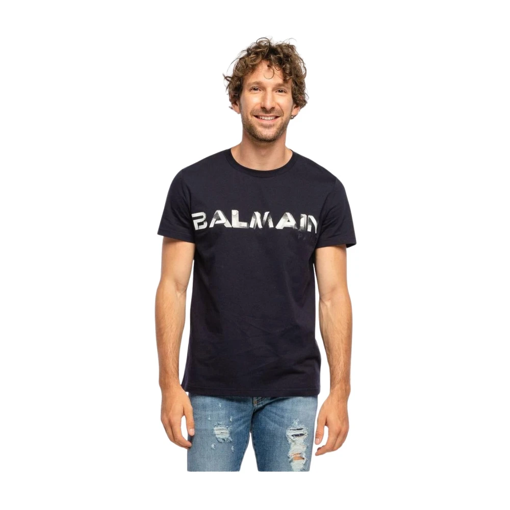 Balmain - Tops > T-Shirts - Blue - Balmain - Modalova
