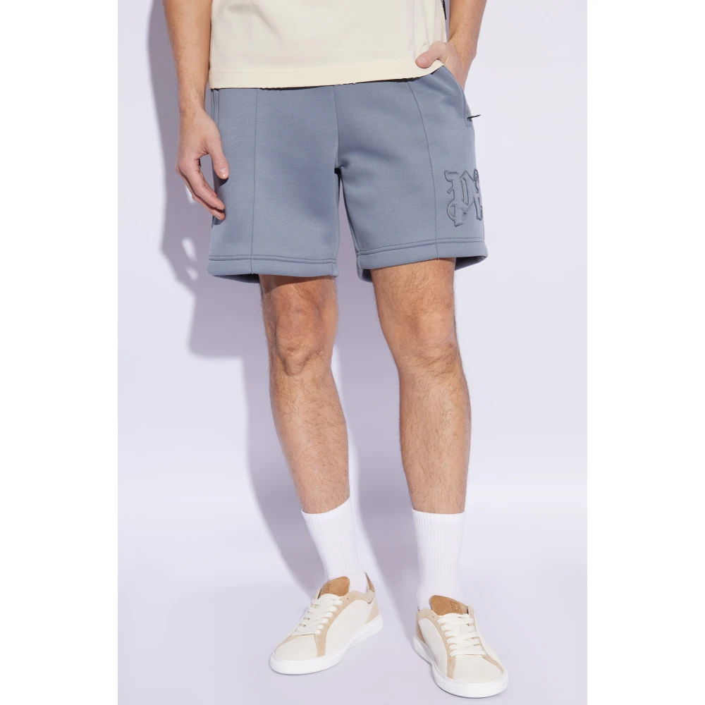 Palm Angels Logo shorts Gray Heren