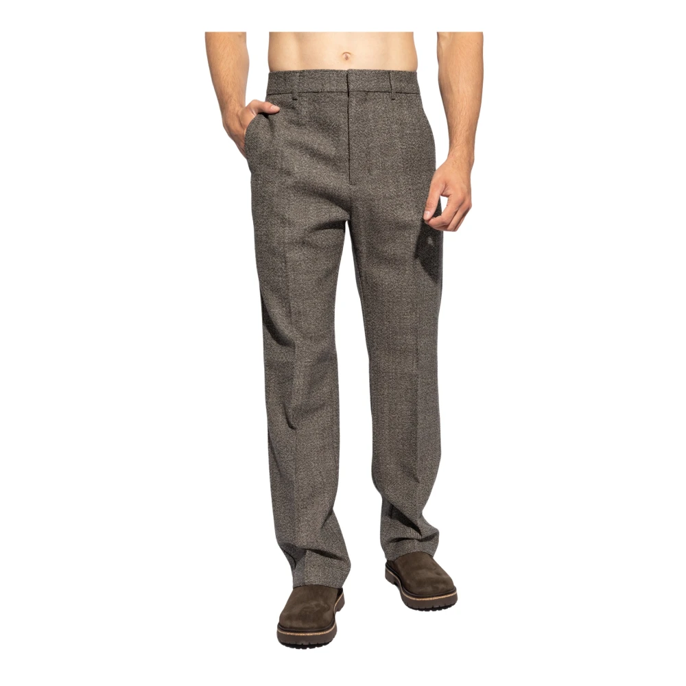 Ami Paris Geplooide broek door Alexandre Mattiussi Brown Heren