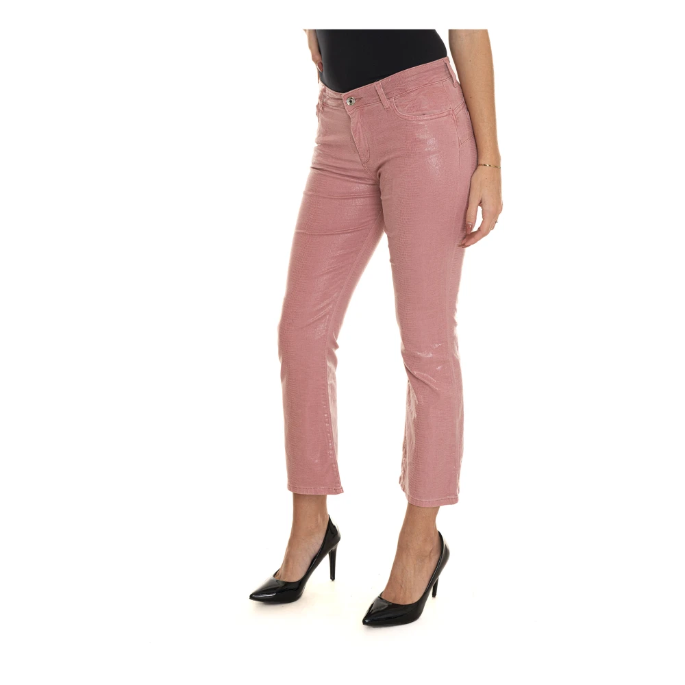 Liu Jo Trompetbodem Adelaarprint Broek Pink Dames