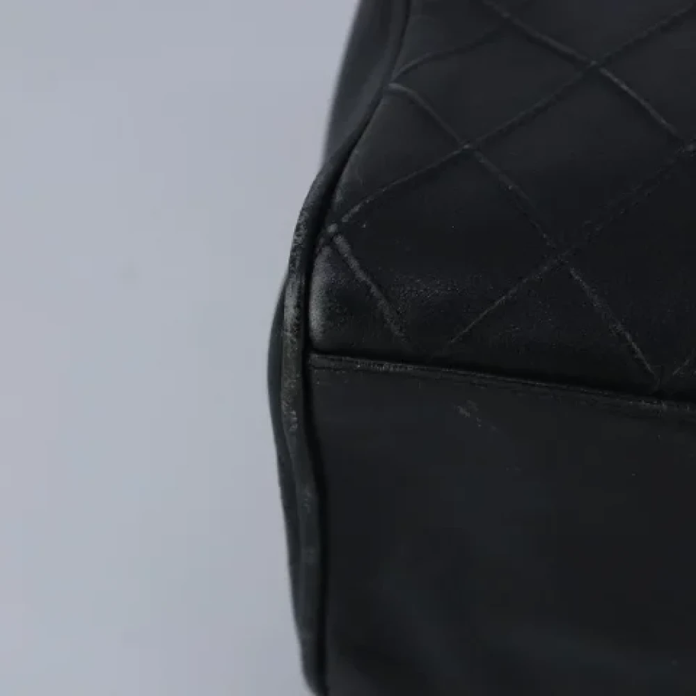 Chanel Vintage Pre-owned Leather clutches Black Dames