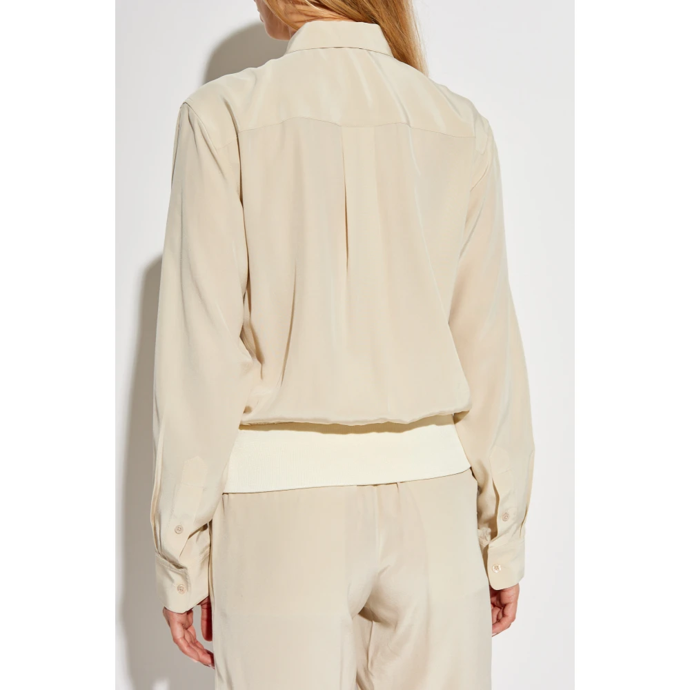 Helmut Lang Zijden overhemd Beige Dames