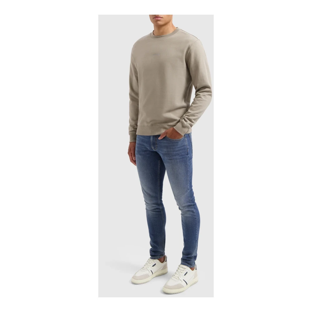 Pure Path Mannen Skinny Blauwe Jeans Trendy Stijl Blue Heren