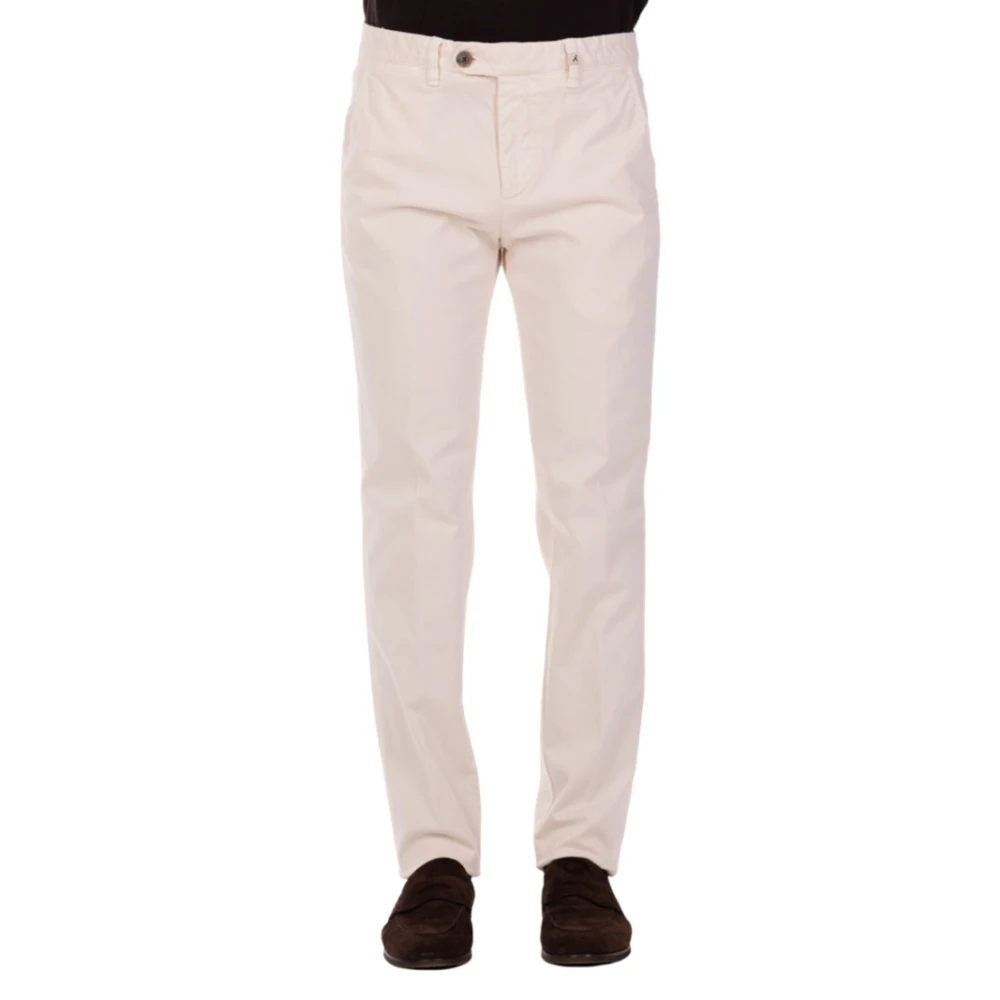 Myths Lange Katoenen Broek met Logo White Heren